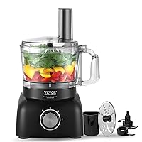 Food Processor, 7 Cup Small Vegetable Chopper for Dough, Shredding, Slicing, Electric Meat Processors with 2 in1 Reversible SUS Disc, Large Feed Chute & Pusher, 2 Speed and Pulse for Home Use