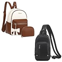 Eslcorri Mini Backpack Purse + Sling Bag for Women Trendy - Crossbody Fanny Packs for Women Leather Multipurpose Cross Body Belt Chest Bag