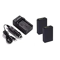 High Capacity Batteries for Nikon COOLPIX P1000 (2 Units) + AC/DC Travel Charger