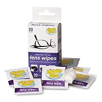 90102 20-Count Lens and Screen Cleaning Lint Free Wipes On The Go Perfect for Eyeglasses, Cameras, Electronics, 20-Count