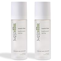 Moso Natural Scent-Free Bathroom Spray (2 Pack) A Discreet Odor Eliminator and Toilet Spray. Unscented. (3.4 oz Per Bottle)