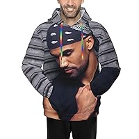 Shemar Moore Hoodie Man's Novelty Cool Pattern Pullover Sweatshirts Workout Tops Hoody With Pockets