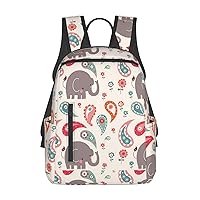 BREAUX Elephant Print Large-Capacity Backpack, Simple And Lightweight Casual Backpack, Travel Backpacks