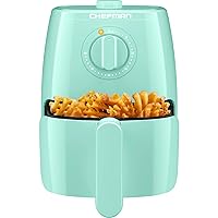 Chefman TurboFry 2-Quart Air Fryer, Dishwasher Safe Basket & Tray, Use Little to No Oil For Healthy Food, 60 Minute Timer, Fry Healthier Meals Fast, Heat And Power Indicator Light, Temp Control, Mint