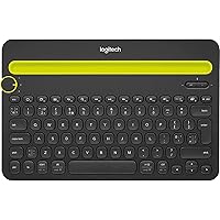 Logitech Bluetooth Multi-Device Keyboard K480 for Computers. Tablets and Smartphones. Black, Compact, Dial and Switch, Spill-Resistant Keyboard - 920-006342 (Renewed)