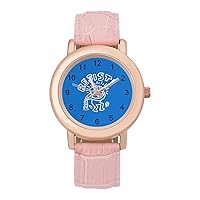 Resist Fashion Leather Strap Women's Watches Easy Read Quartz Wrist Watch Gift for Ladies