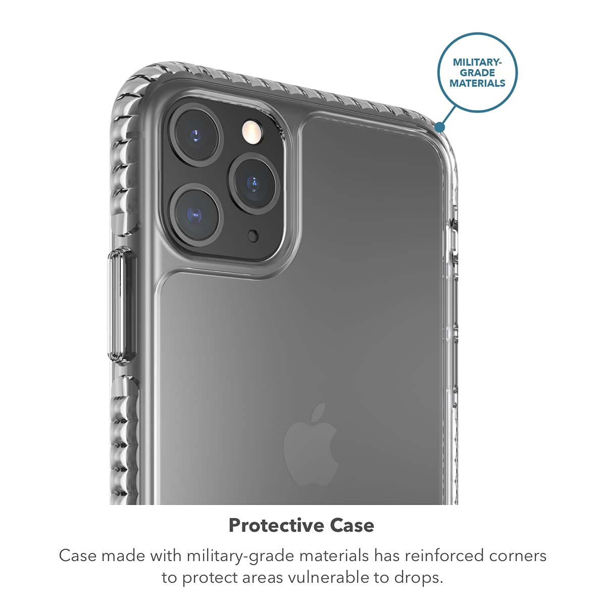max Protection - Bundle - Impact Protection Case and Tempered Glass Screen Protector - Made for Apple iPhone 11 Pro Max - Clear