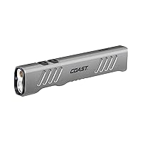 Coast Slayer Laser 1000 Lumen USB-C Rechargeable LED Flashlight with Spot/Flood, Memory Mode and Pocket Clip