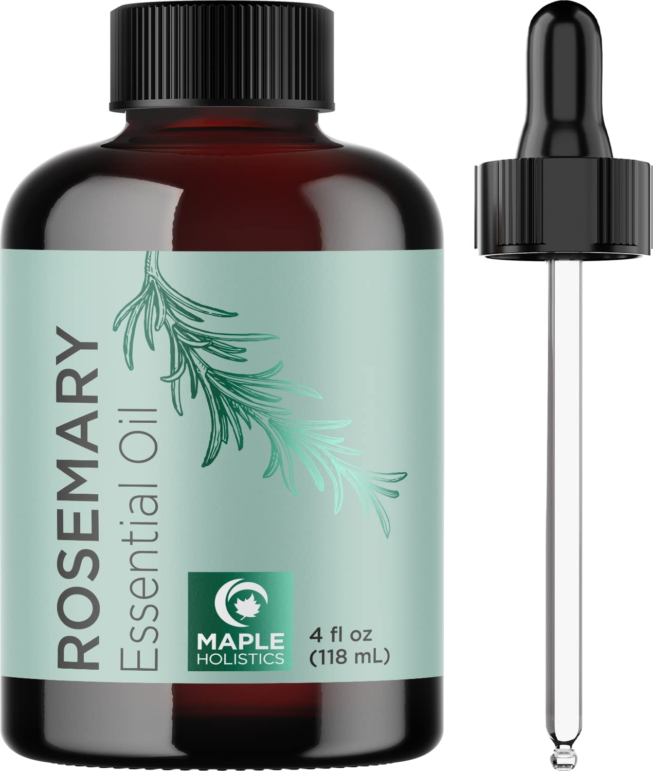 Pure Rosemary Essential Oil for Aromatherapy - Undiluted Rosemary Oil for Hair Skin and Nails - Cleansing Rosemary Essential Oil for Diffusers Plus Hair Oil for Enhanced Shine and Dry Scalp Treatment