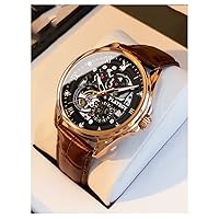 KISOARTWQ Wristwatches Men Watches Women Orient Wristwatches Seiko Wristwatches Men Automatic Tourbillon Luxury Stainless Steel Waterproof Luminous Date Wristwatch(Color:D,Size:)