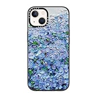 CASETiFY Compact iPhone 13 Case [2X Military Grade Drop Tested / 4ft Drop Protection] - Nantucket Blue Hydrangeas - Clear Black