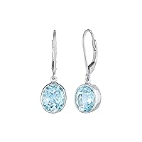 Elli Women's Earrings Solitaire Round with Topaz in 925 Sterling Silver, Sterling Silver, Topaz