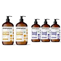 Everyone Nourishing Hand and Body Lotion & Liquid Hand Soap, 12.75 Ounce (Pack of 3), Lavender and Coconut, Plant-Based Cleanser with Pure Essential Oils