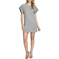 Womens French Terry Sweater Dress, Grey, X-Small