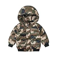 Toddler Outdoor Breathable Long Sleeve Zip Jacket Camouflage Thick Coat Winter Outdoor Wear Kids Warm Toddler 4t