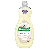 Palmolive Ultra Soft Touch Liquid Dish Soap | Soft Touch on Hands | Tough-on-Grease | Concentrated Formula | Coconut Butter & Orchid Scent - 20 Ounce Bottle (Pack of 3)