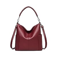 Shoulder Bags for Women Soft PU Leather Hobo Handbags and Purses Large Satchel Tote Bags Multi-Pockets Crossbody