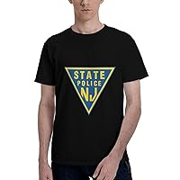 New Jersey State Police Men's Short Sleeve T-Shirts Casual Top Tee