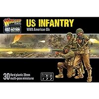 WarLord Bolt Action US Infantry American GIS 1:56 WWII Military Wargaming Figures Plastic Model Kit, Small