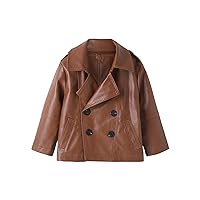 Boys Ski Jacket Size 5 Fall Winter Fashion Leather Coat Loose Casual Jacket Top Boys Coats Medium