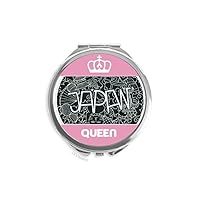 Japan Black White Temple Lucky Cat Mini Double-sided Portable Makeup Mirror Queen