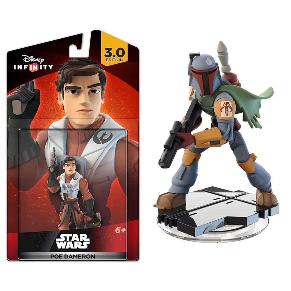 Disney INFINITY 3.0 Edition: Star Wars The Force Awakens Poe Dameron Figure & 3.0 Edition: Star Wars Boba Fett Figure