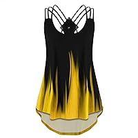 Womens Tank Tops Color Block Sleeveless Round Neck Tops Loose Sports Plus Size Tops for Women 2022