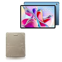 BoxWave Case Compatible with Teclast P30S - Velvet Pouch Stand, Velour Slip Sleeve Built-in Foldable Kickstand - Tan
