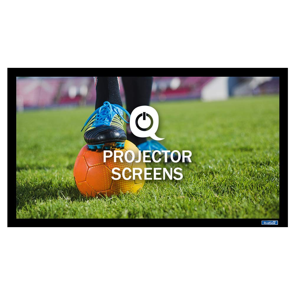 QualGear 120-Inch Fixed Frame Projector Screen, 16: 9 3D High Reflective Silver at 2.5 Gain (Qg-PS-Ff6-169-120-S)