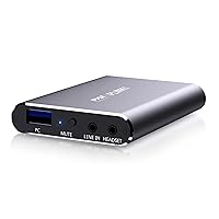 PyleUsa Capture Card - Full HD 1080p 4K HDMI-to-USB Audio-Video Via DSLR Camcorder Action Cam, Ultra Low Latency, Record to Computer for Gaming, Streaming, Conference or Live Broadcasting - PLINK1