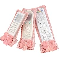 3 Pack Dust-Proof Remote Control Cover, Fabric Comfortable Remote Control Protector Sleeve for TV, Air Conditioner, and Household Appliances Remote Control