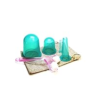 Face and Body Cupping Silicone Set Complete with Skin Facial Beauty Tool Massager Roller Infused with Reiki