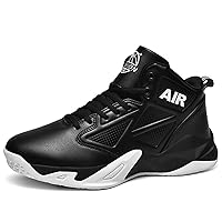 Mens Fashion Basketball Shoes Lightweight Breathable High Top Sneakers Mens Running Non-Slip Sport Athletic Trainers