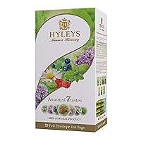 Hyleys Green and Black Tea 7 Assorted Flavors - 25 Tea Bags