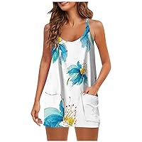 YUTANRAL Summer Dresses for Women 2023 Trendy Sexy Casual Cute Mini Beach Dress Sleeveless Adjustable Strap Sundress Cover Up