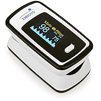 Deluxe iP900AP Fingertip Pulse Oximeter with Plethysmograph and Perfusion Index (Off-White with Black)