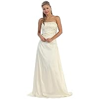 Wedding Dresses FNJ-1126W Ruched Bodice, Low Waist with Matching lac