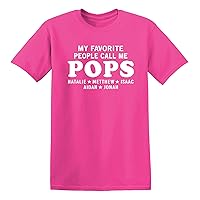 Personalized Pops Shirt, Customized Grandpa Dad Grandkids Name Shirt, Papa Pop Gifts for Fathers Day Christmas Birthday