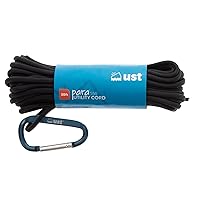 ust 30 Foot Paracord with 550lb Hank, Heavy Duty Nylon Construction and Carabiner for Emergency, Hiking, Camping, Backpacking or Outdoor Survival