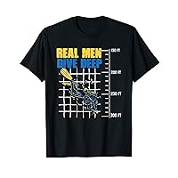 Real Men Dive Deep | Scuba Diving Underwater | Freediver T-Shirt