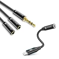 SYNCWIRE Headphone Splitter, iPhone Headphone Adapter, 3.5mm Audio Stereo Y Splitter for Phone & More