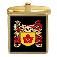 Vernon England Family Crest Surname Coat Of Arms Gold Cufflinks Engraved Box