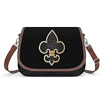 Fleurdelis Fleur De Lis Royal French Lily Gothic Shoulder Bag for Women Trendy Crossbody Purses Leather Handbag Clutch Tote Bags