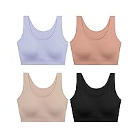 LilySilk Women's Wireless Silk Bra Classic Invisible Embrace Comfort Seamless Bra One Size