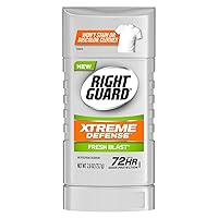 Right Guard Xtreme Defense 5 Anti-Perspirant & Deodorant, Fresh Blast 2.60 oz (Pack of 3)
