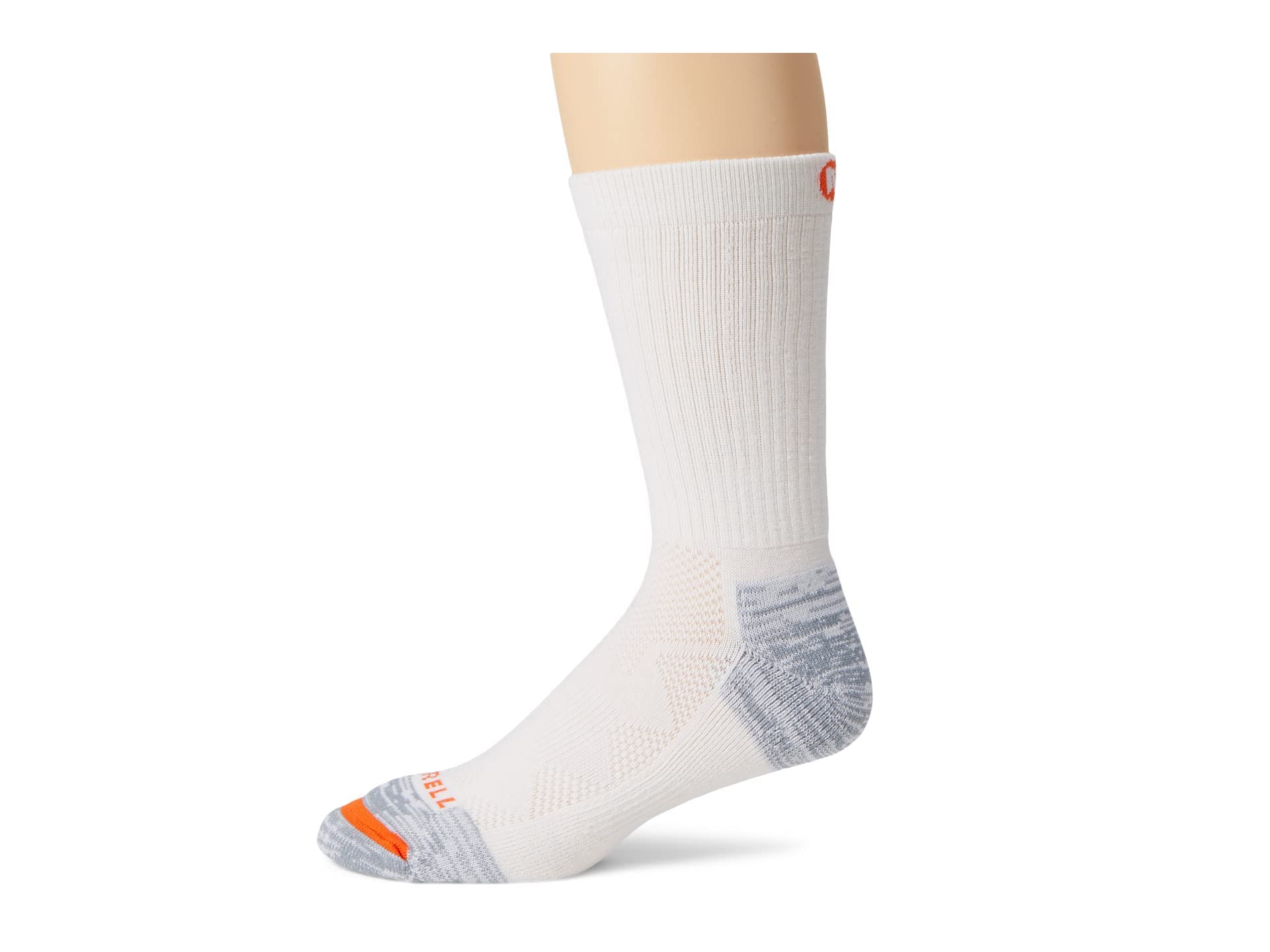 Merrell Men's and Women's Premium Wool Work Crew Socks-Unisex Arch Support Band and Breathable Mesh Zones