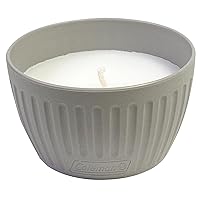 Coleman Outdoor Citronella Candle, Decorative Conrecte Look Candle for Patio, Backyard, Outdoor, Camping Candle, Grey Candle, Up to 25 Hours Burn time, 11oz