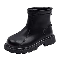 Fashion Spring And Autumn Children's Boots Boys' And Girls' Ankle Boots Thick Soles Girls Dress Boots Size 5 Big Girls