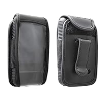 Leather-Case with Belt Clip for Dexcom G6 Made of Genuine Leather, Mobile Phone Cover in Black