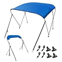 VEVOR 3 Bow / 4Bow Bimini Top Boat Cover, 900D Polyester Canopy with 1